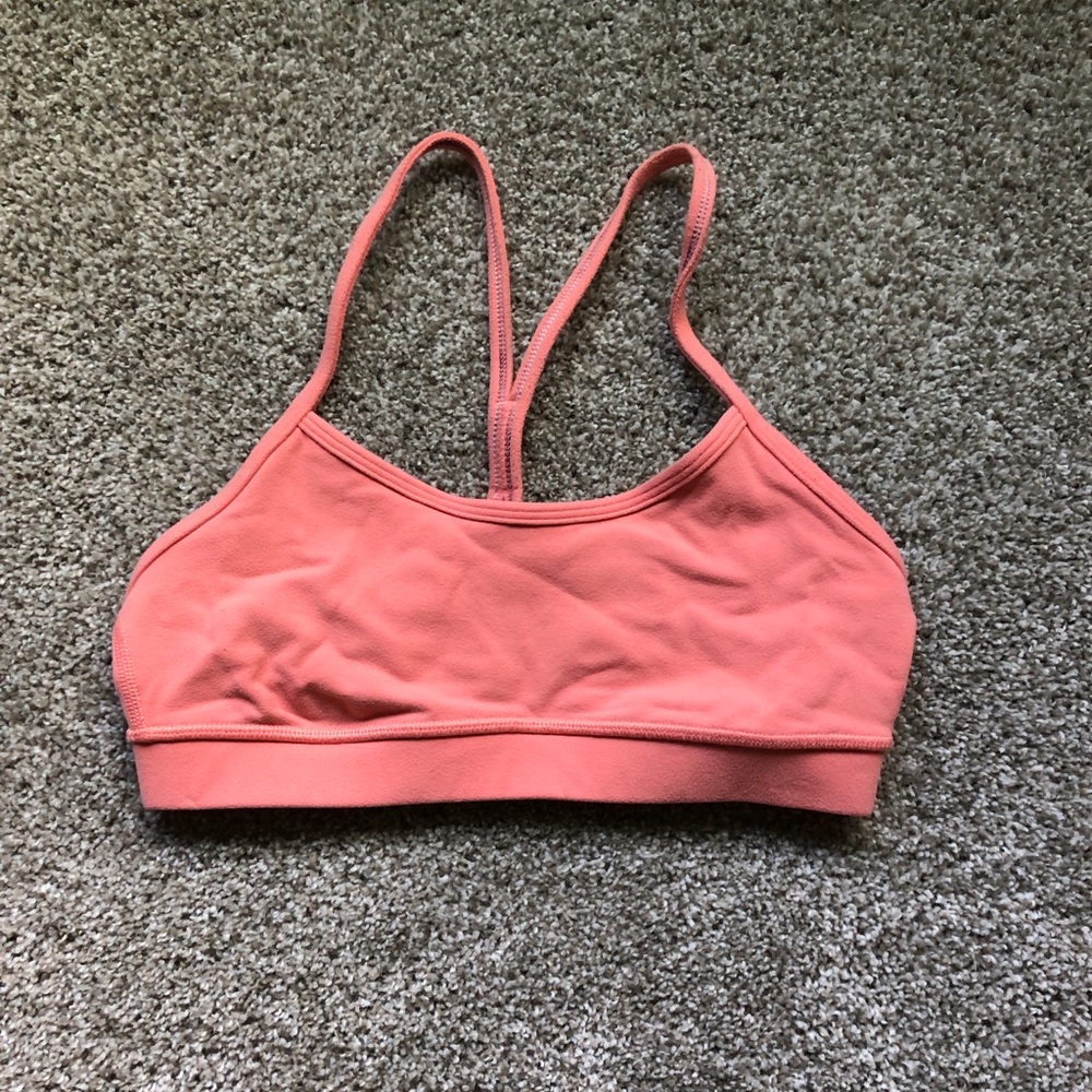 Orange lululemon y back sports bra